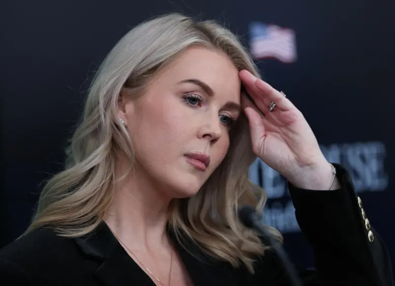 La portavoz de la Casa Blanca, Karoline Leavitt, habló sobre los demócratas señalados por Trump. FOTO: AFP