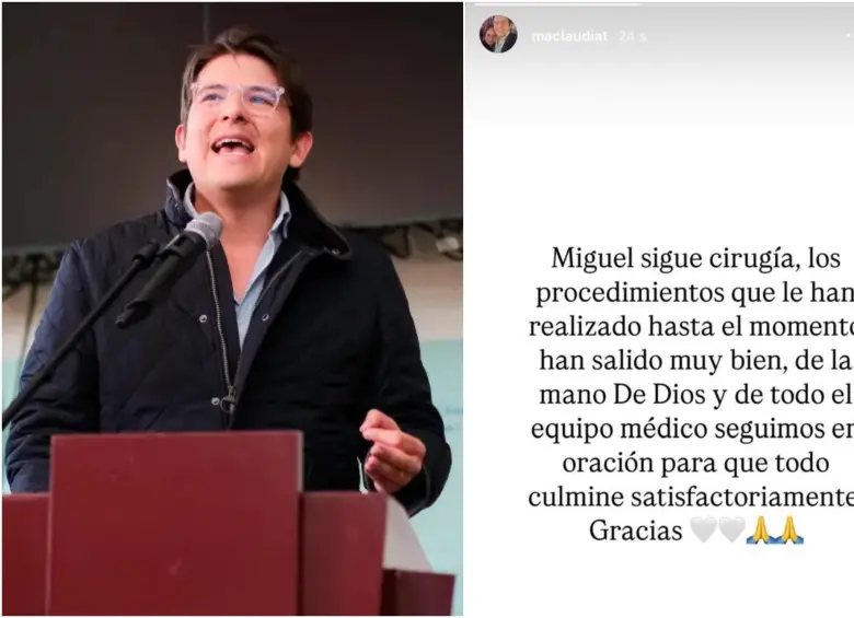 El mensaje más reciente de María Claudia Tarazona sobre el estado de salud de Miguel Uribe. FOTO: Tomada de redes sociales