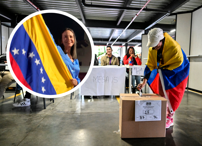 Aún con las dificultades logísticas, los comicios lograron hacerse en otros países. En Bogotá y Medellín hubo participación. FOTO AFP