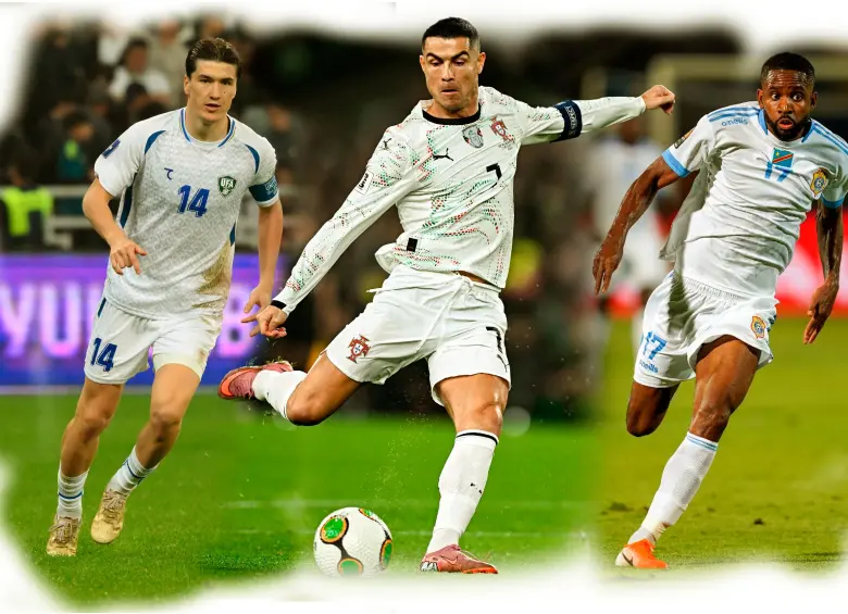Eldor Shomurodov (44 goles en 90 partidos), Cristiano Ronaldo (143 tantos en 226 compromisos) y Cedric Bakambu (21 dianas en 67 presencias), son los máximos goleadores de sus selecciones. FOTO: GETTY
