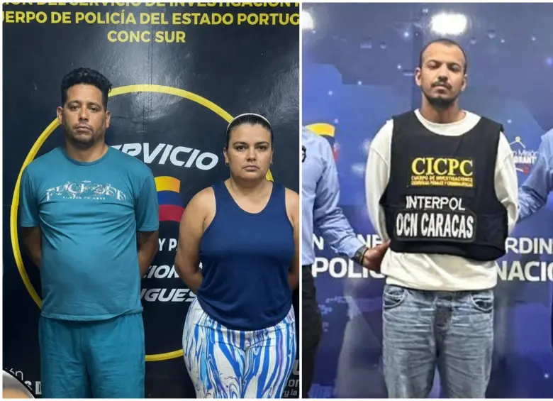 Los detenidos son identificados como María Fernanda Delgado Hernández, Edinson José Torres Sarmiento y Eduardo David Ramos. FOTO: CICPC