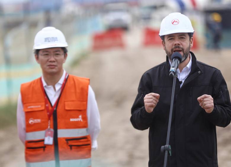 La semana pasada, el alcalde de Bogotá realizó un recorrido por los avances de construcción en la primera línea del metro de Bogotá. FOTO: Colprensa - Lina Gasca
