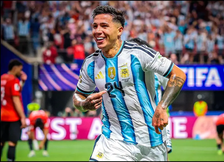 Enzo Fernández anotó el gol del triunfo. FOTO: X Afa selección