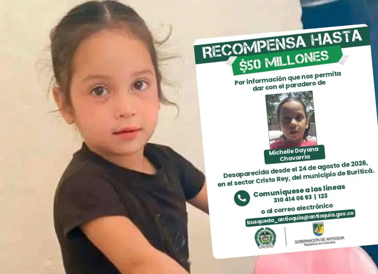 Michelle Dayana Chavarría, desapareció el 24 de agosto en Buriticá. Foto: Cortesía de la familia / Gobernación de Antioquia