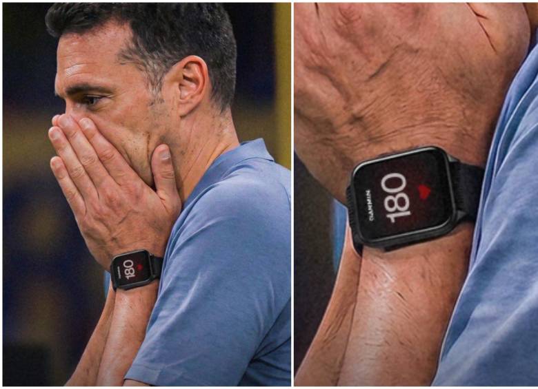 Las lágrimas y el silencio de Lionel Scaloni tras la agónica clasificación argentina ante Egipto no solo inundaron las redes sociales; también encendieron las alertas de Garmin. FOTO: Tomada de redes sociales @garminargentina.