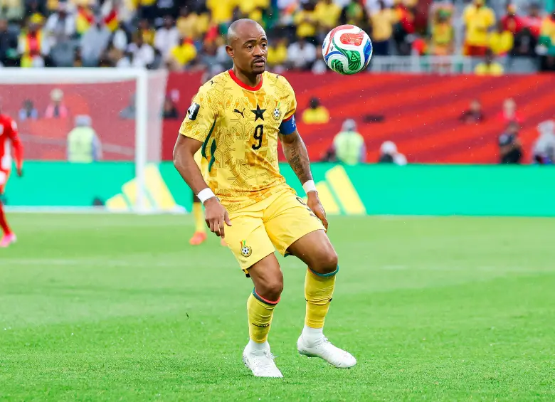 Jordan Ayew es el referente y capitán de Ghana, que buscará el pase a los octavos de final del Mundial frente a Colombia. FOTO getty 