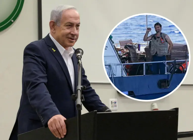 El primer ministro israelí, Benjamin Netanyahu, felicitó a los soldados y comandantes de la Armada que llevaron a cabo la misión en Yom Kippur. FOTO: Tomada de redes sociales @netanyahu y Getty