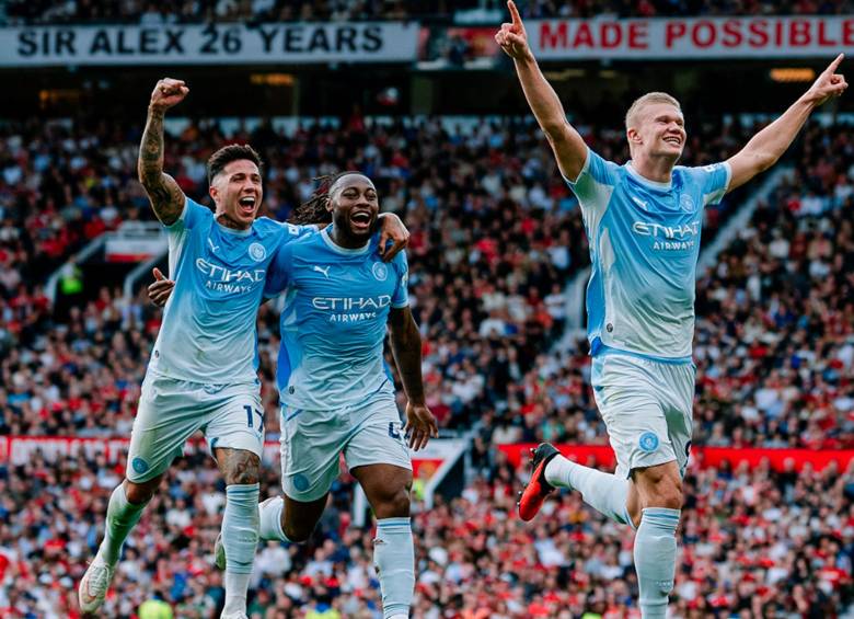 Erling Haaland, autor del único gol del derbi de Manchester. FOTO: X ManCity