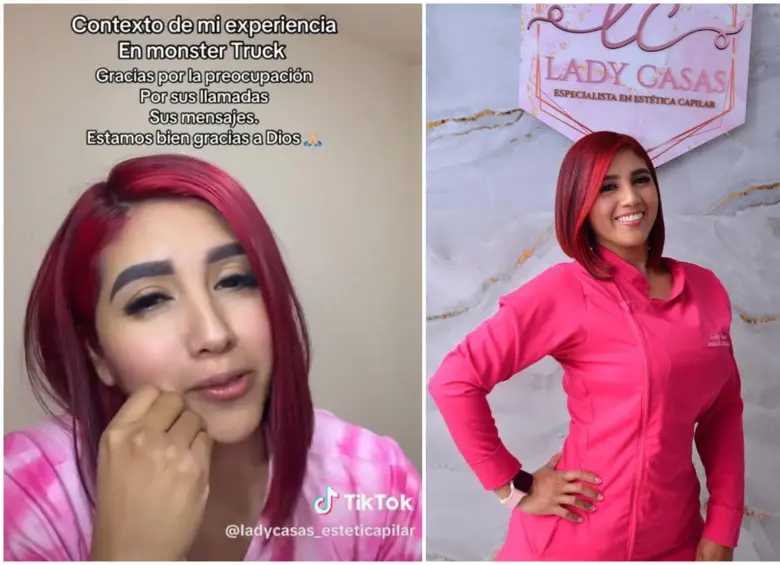 Ella es Lady Casas, una de las sobrevivientes del evento de Monster Truck en Popayán. FOTO: Redes sociales @ladycasas_esteticapilar