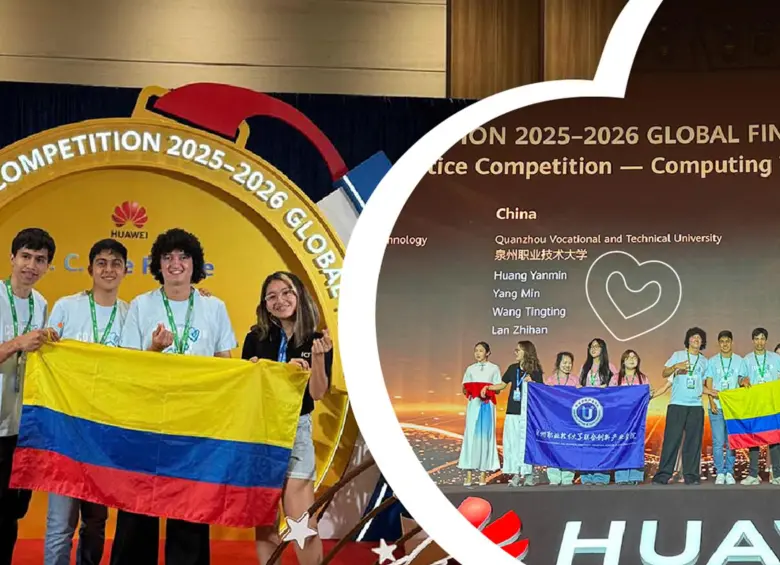 El grupo obtuvo el primer lugar en Colombia, el segundo en América Latina y finalmente el segundo puesto mundial en una de las competencias de tecnología más reconocidas a nivel internacional. FOTO: UNIVERSIDAD NACIONAL.