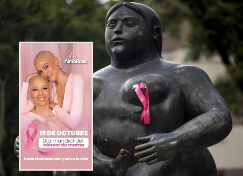 Imagen de referencia de una campaña de autocuidado sobre el cáncer de mama en Medellín. Foto: Andrés Camilo Suárez y Cortesía Fundación Alma Rosa.