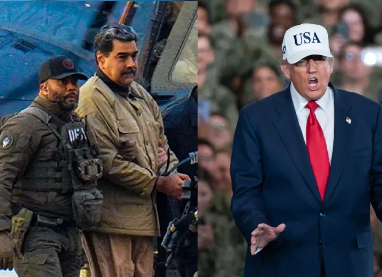 Tras la captura de Nicolás Maduro, queda el interrogante si Donald Trump autorizó el uso de un arma sónica para emplearse en el bombardeo del pasado 3 de enero. Fotos: GC Images y Getty Images