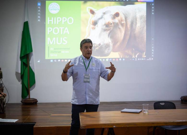 En las reuniones se presentaron a la comitiva de India las acciones realizadas en Cornare para mitigar el impacto de esta especie invasora. Foto: Cortesía