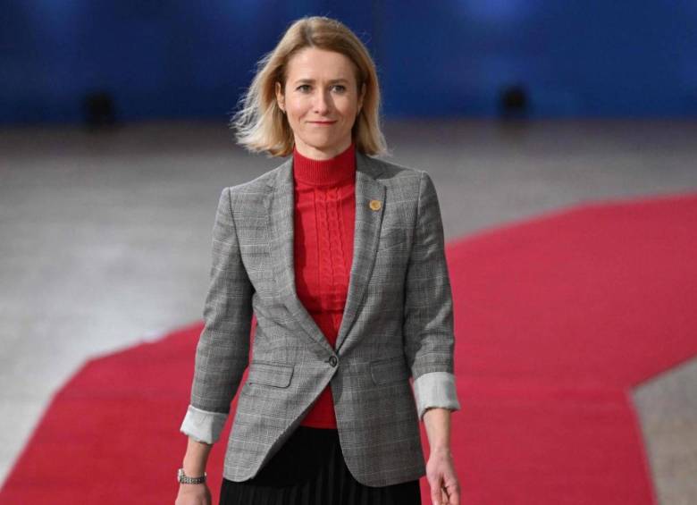 La primera ministra de Estonia, Kaja Kallas. FOTO: AFP