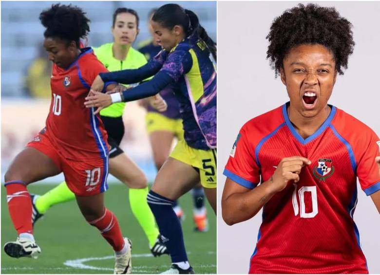 La jugadora Marta Cox en un partido contra Colombia. FOTO: GETTY Y REDES SOCIALES MARTA COX