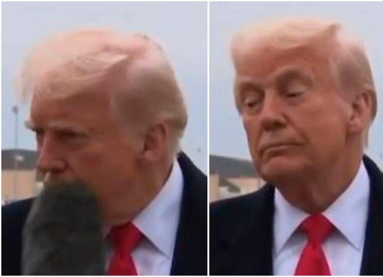 El momento en el que el presidente de Estados Unidos recibió un golpe con un micrófono en el rostro. FOTOS: Capturas de video