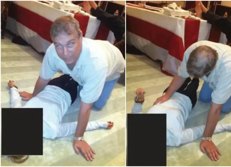 Estas son las nuevas fotos que aparecieron del expríncipe Andrés en los archivos del caso Epstein. FOTO: Divulgadas por el Departamento de Justicia de EE. UU.