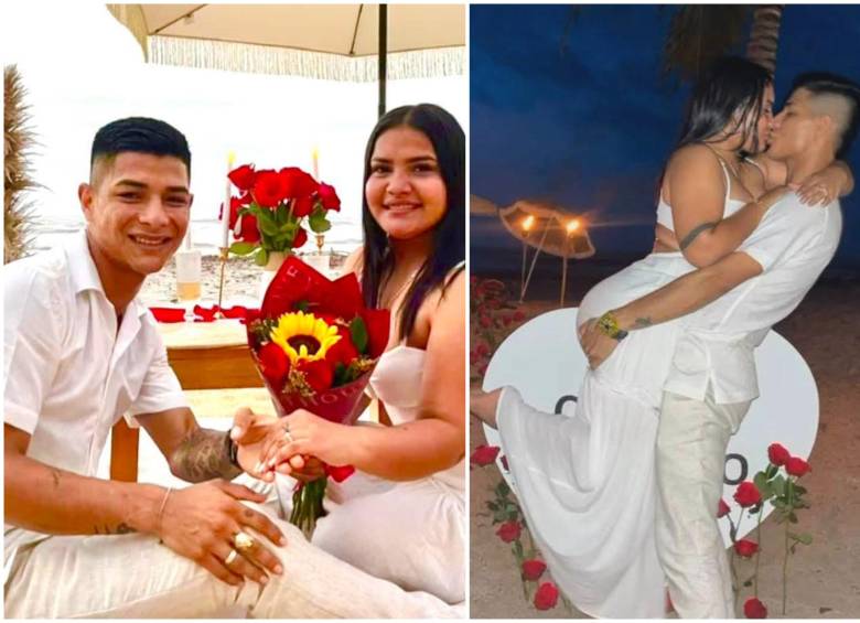 La escena del compromiso, viralizada en redes, fue el preámbulo del desenlace de uno de los criminales más buscados del país, abatido por las autoridades en La Guajira junto a su pareja y su esquema de seguridad. FOTO: Tomada de redes sociales Naín Andrés Pérez