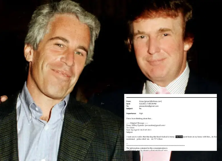 Los documentos parecen mostrar que el presidente Donald Trump fue mencionado varias veces por el fallecido delincuente sexual Jeffrey Epstein en emails que intercambió con su socia Ghislaine Maxwell. FOTO: Getty 