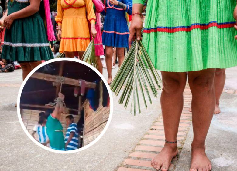 Iris Marín rechazó los hechos en los que una niña del pueblo emberá fue golpeada por varios hombres con tallos herbáceos. Fotos: Colprensa y captura video