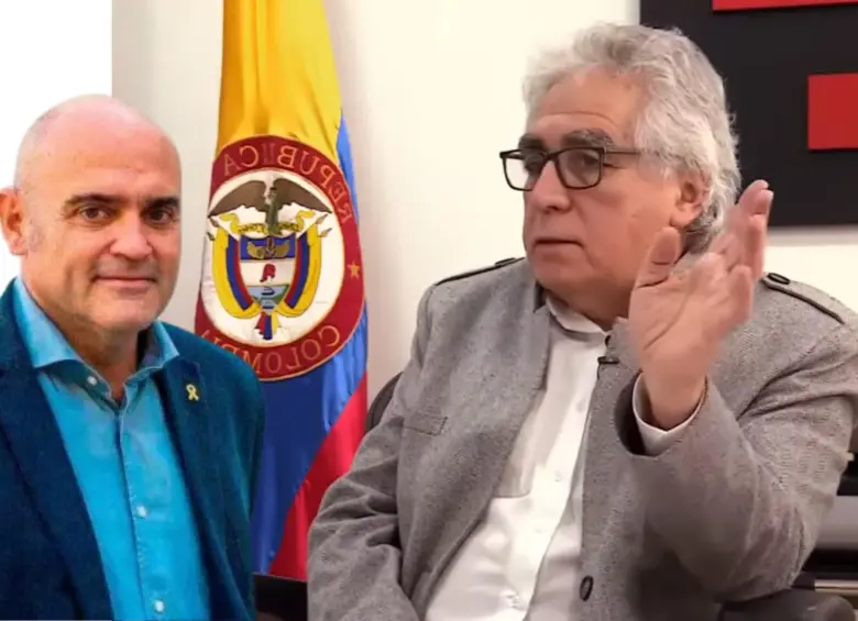 Catalán Xavier Vendrell y el director de la UNP, Augusto Rodríguez. Foto: captura de video