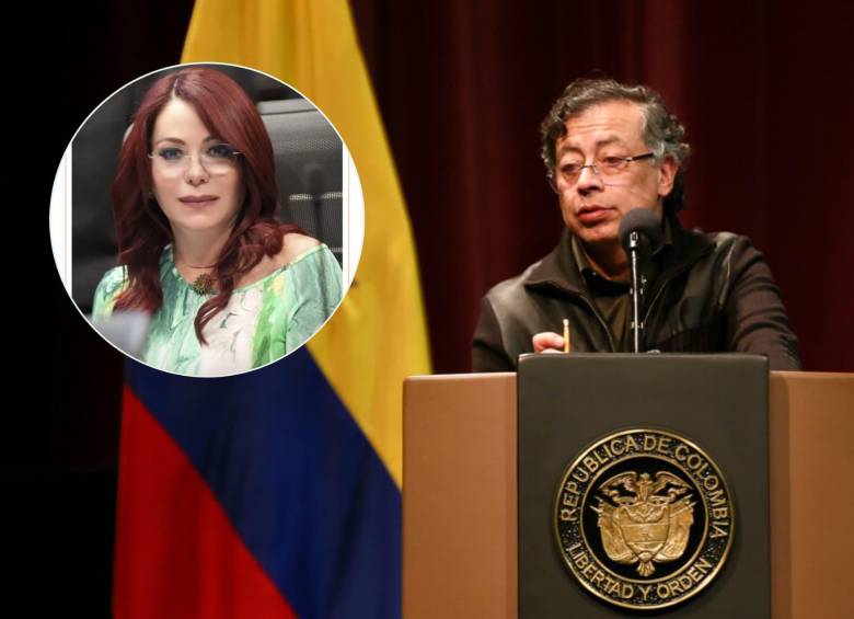 Presidente Gustavo Petro y Gloria Arizabaleta, representante de la Comisión de Acusación. Foto: Colprensa y redes sociales