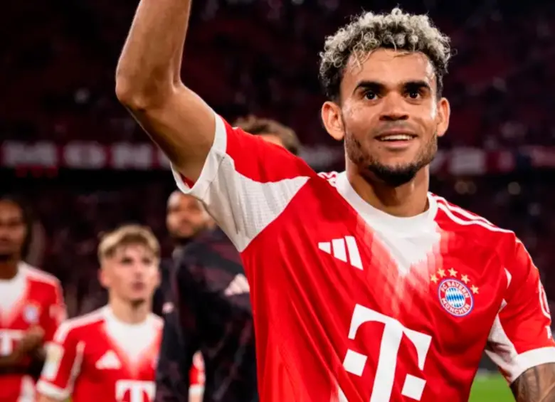 El extremo guajiro Luis Díaz lleva cuatro goles con el equipo alemán. De ellos, tres fueron en Bundesliga. FOTO: TOMA DEL X DE @BayernMunich