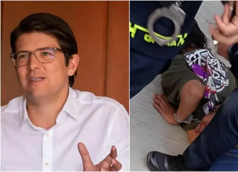 El joven sicario de 15 años, quien disparó contra Miguel, fue capturado de inmediato tras cometer el hecho. FOTO: COLPRENSA Y POLICÍA NACIONAL