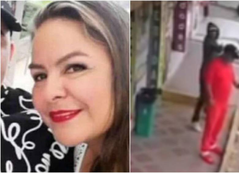 Claudia Patricia Botero Carmona, de 43 años, mamá de comerciante también asesinado. FOTO: Captura de video Twitter y redes sociales