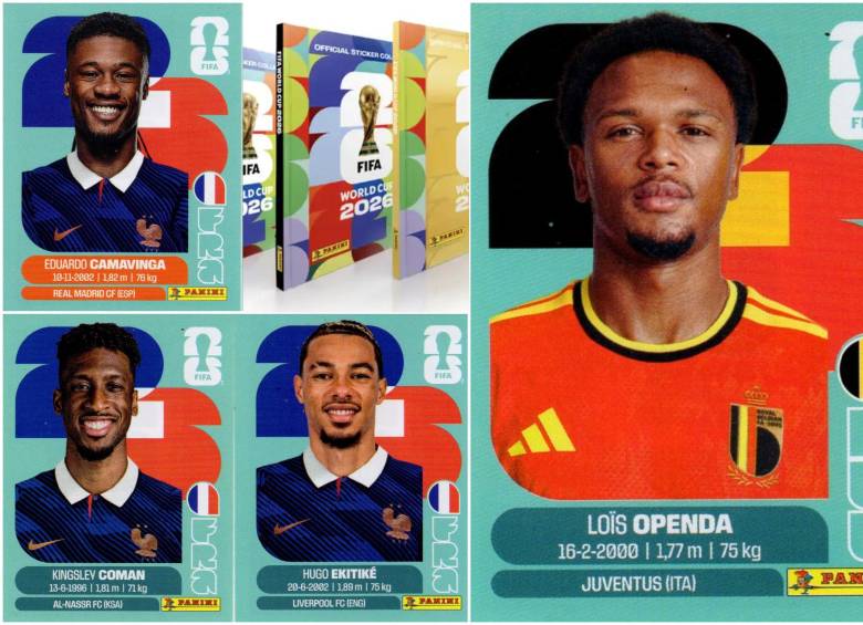 Los jugadores ausentes de Francia y Bélgica. FOTO: Panini