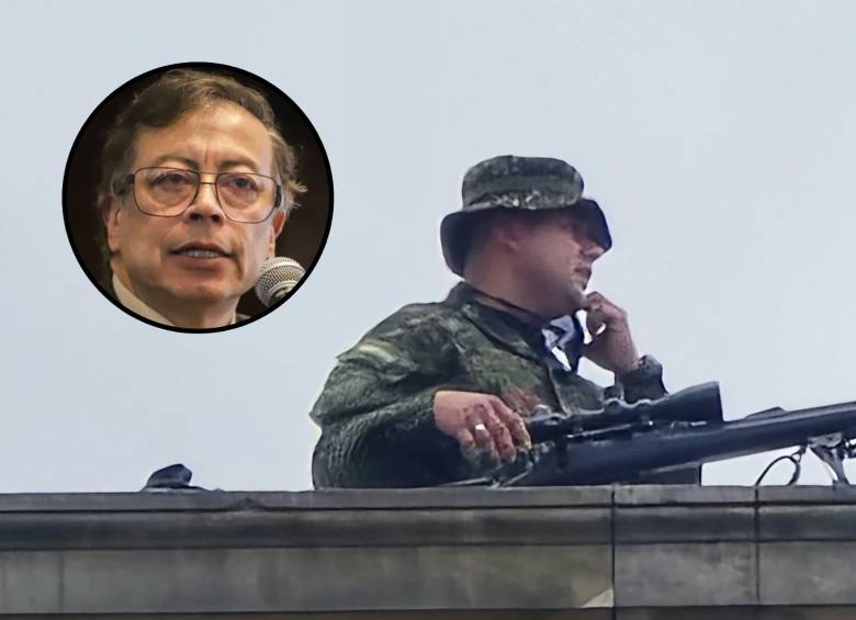 Los francotiradores corresponden al esquema de seguridad del expresidente Gustavo Petro, según dijo el presidente del Senado, Honorio Henríquez. Foto: Redes sociales @JenniferPedraz/Colprensa