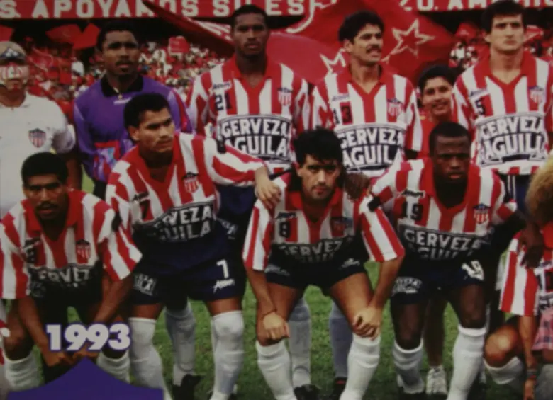 Gober José Briasco Rosado (abajo a la izquierda), exdefensor y leyenda del Junior de Barranquilla, sufrió un infarto este viernes 13 de marzo, por lo que se encuentra en observación. FOTO: Cortesía de redes sociales