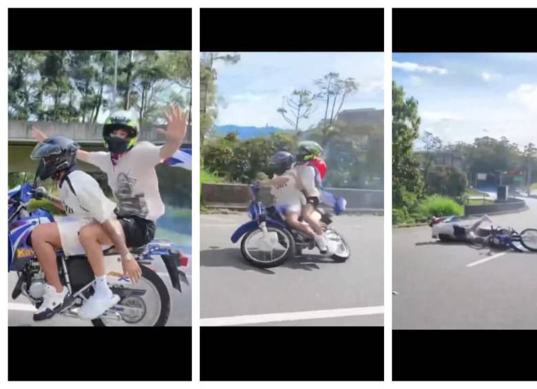 Video de uno de los “influencers” de la ciudad que se cayó en Las Palmas mientras hacía maniobras peligrosas, poniendo en riesgo a conductores y transeúntes. FOTO: imagen tomada de redes.