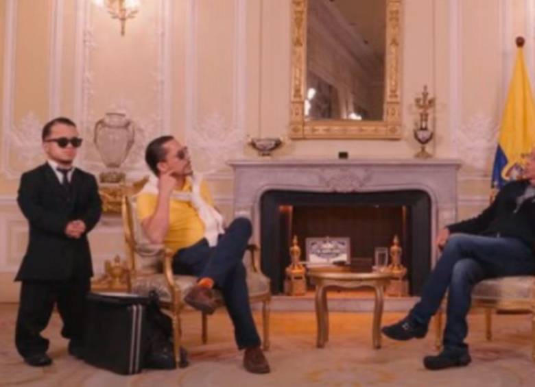 Juanpis González sostuvo una conversación con Gustavo Petro en la Casa de Nariño. Foto: Captura de video