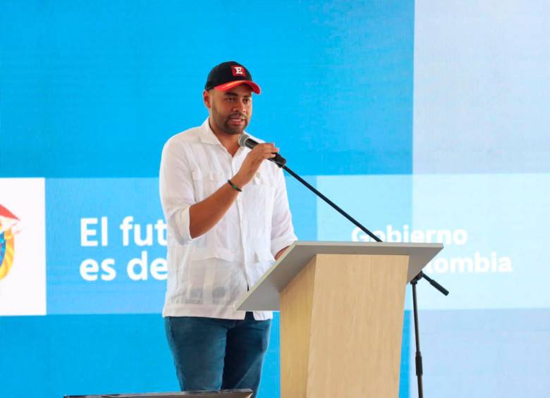 El alcalde de Turbo, Andrés Felipe Maturana González, durante un evento público en abril de este año. FOTO: CORTESÍA ALCALDÍA DE TURBO