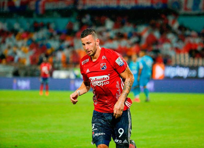 Luciano Pons venía de anotar en la victoria ante Junior. Esta vez no tuvo una clara opción de gol. FOTO: EL COLOMBIANO