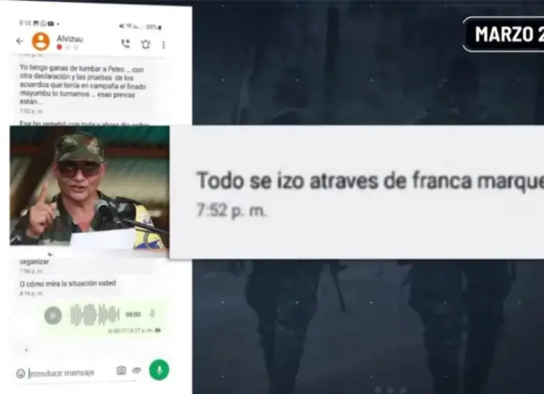 Chats revelados por Noticias Caracol.