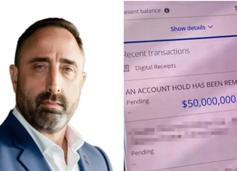 Darren James, recibió por error una transferencia de 50 mil millones de dólares en su cuenta bancaria. Foto: tomada de redes sociales