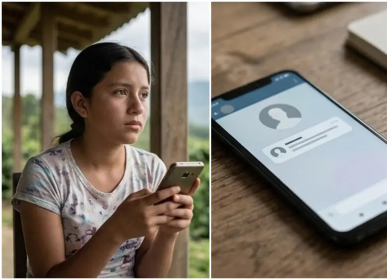 El peligro para los niños colombianos en internet no siempre viene de un extraño en el anonimato, al parecer sería de alguien cercano. FOTO: Generada con IA