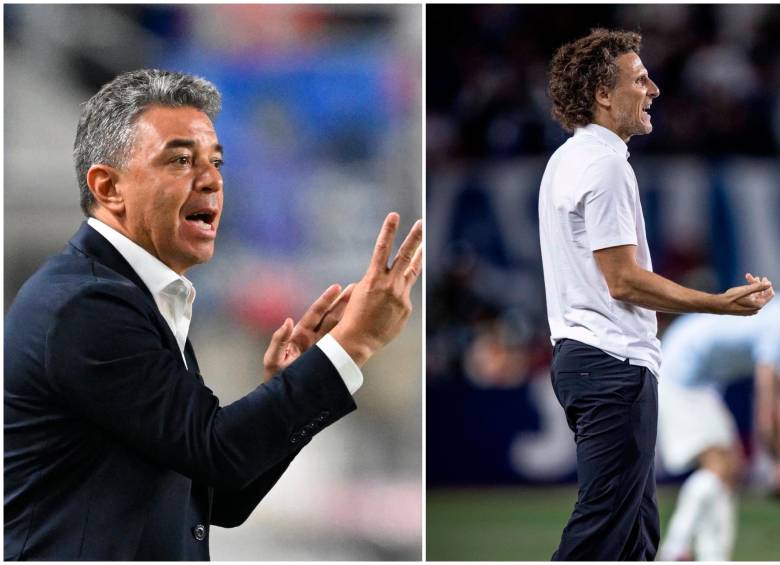Marcelo Gallardo y Diego Forlán, dos leyendas del fútbol sudamericano. FOTOS: X Conmebol y Uruguay