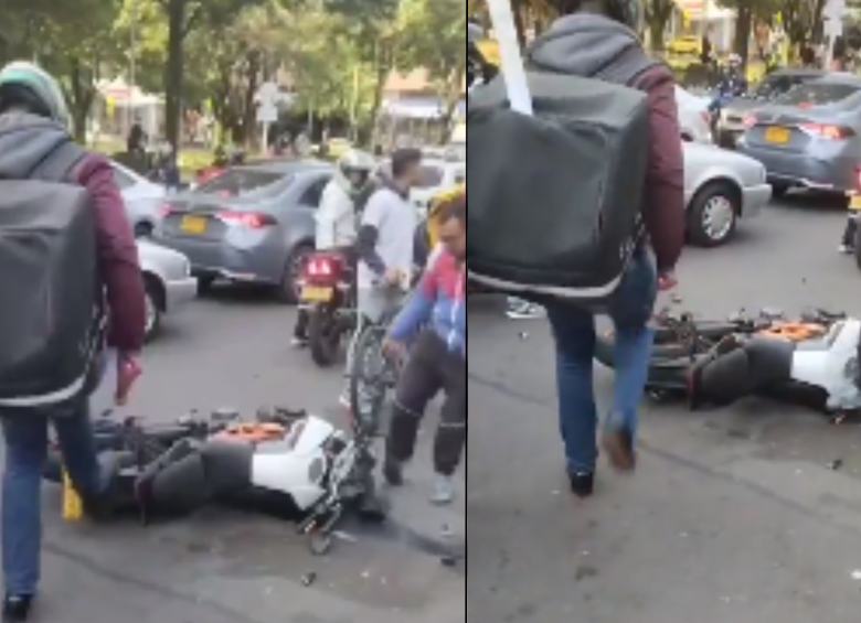 Una moto Duke fue utilizada para perpetrar el crimen en el Parque de la 93. FOTO: CAPTURA DE VIDEO