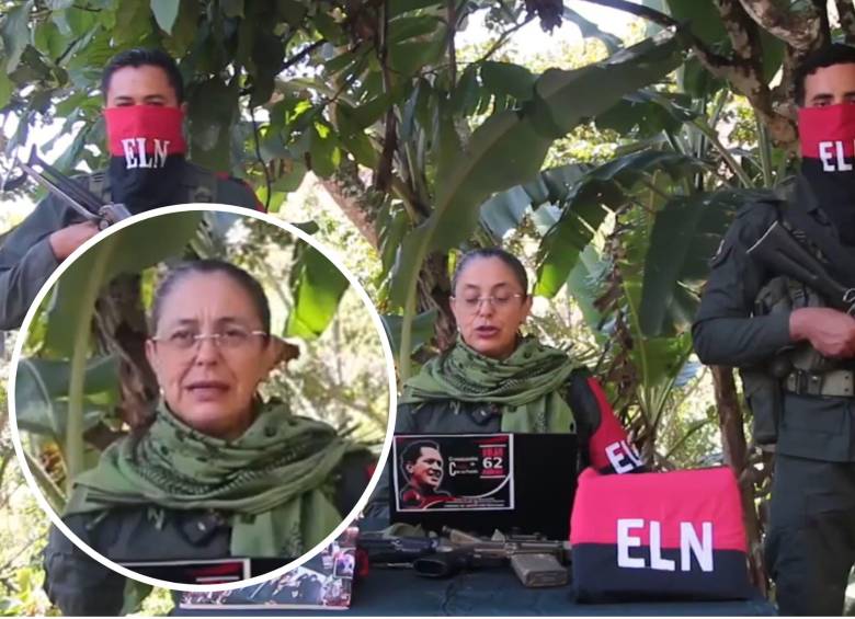 Alias Silvana Guerrero, comandante del Frente de Guerra Nororiental del ELN, reapareció tras la orden del Gobierno de Abelardo de la Espriella de intensificar las operaciones militares contra esa guerrilla. Foto: Captura de video