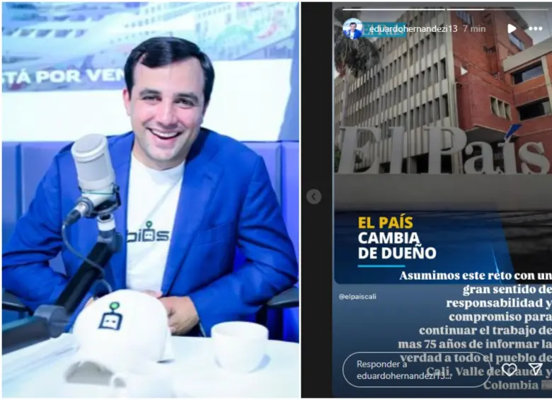 El mensaje del empresario tras comprar El País, de Cali. FOTO: REDES SOCIALES @eduardohdez