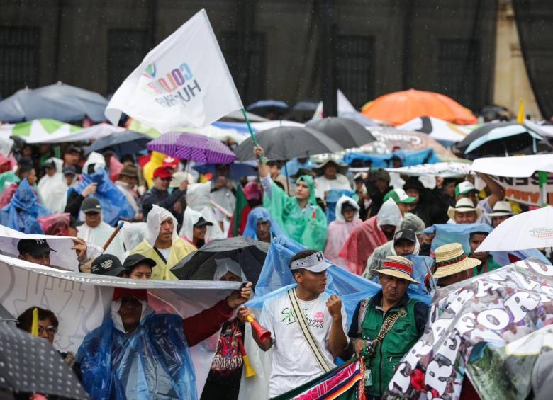 Según el presidente, las marchas de este 27 de septiembre tuvieron lugar en 100 municipios del país. FOTO: COLPRENSA