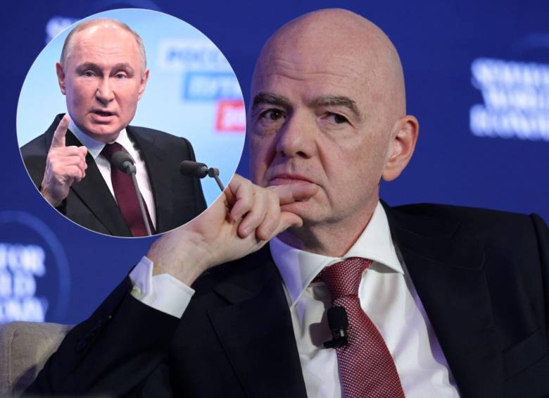 Gianni Infantino, presidente de la Fifa, ha intercedido por el regreso de Rusia a las competencias internacionales, pues fue vetada tras la invasión del gobierno de Putin a Ucrania. Fotos: Getty Images