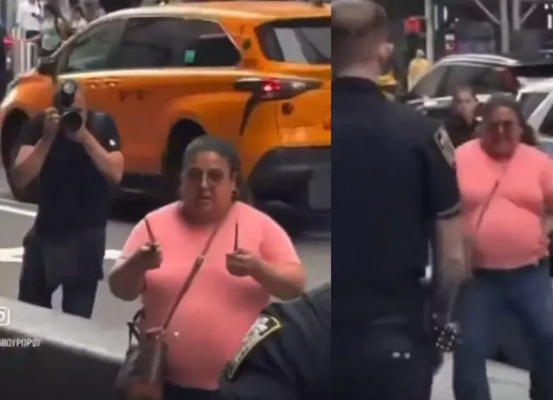 Una mujer que al parecer había apuñalado a varias personas fue abatida por la policía de Nueva York. Fotos: Captura de videos @DETECTIVE4LIFE