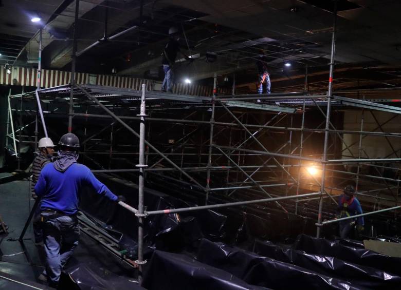 Los trabajos se adelantan en la parte interior del teatro. Foto: Cortesía Alcaldía. 