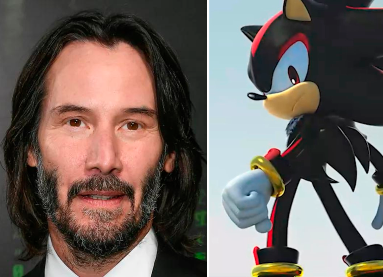 Keanu Reeves prestará su voz para el personaje de Shadow en Sonic 3. FOTOS Getty y cortesía www.sonicthehedgehog.com