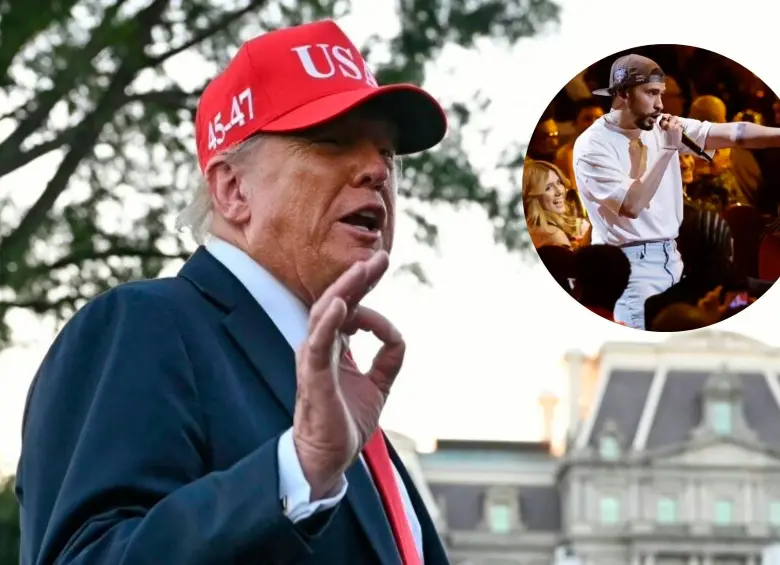 El presidente estadounidense cuestionó la elección de Bad Bunny como cantante del medio tiempo del Super Bowl de 2026. FOTO: Getty