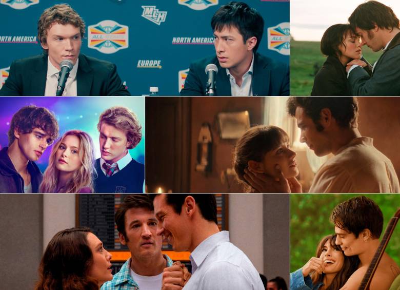 Varios títulos románticos se podrán ver este fin de semana en las plataformas, a propósito de San Valentín. FOTOS Cortesía HBO Max, Prime Video y Apple TV.